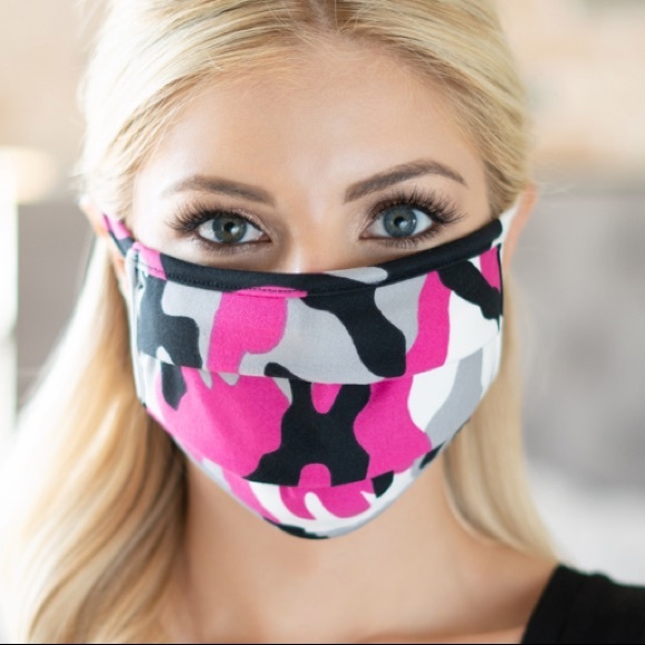 January Summer Accessories - 2/$15 Pink Camo Face Mask